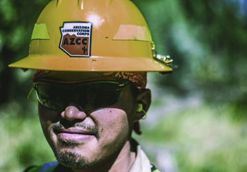 Veterans Fire Corps member